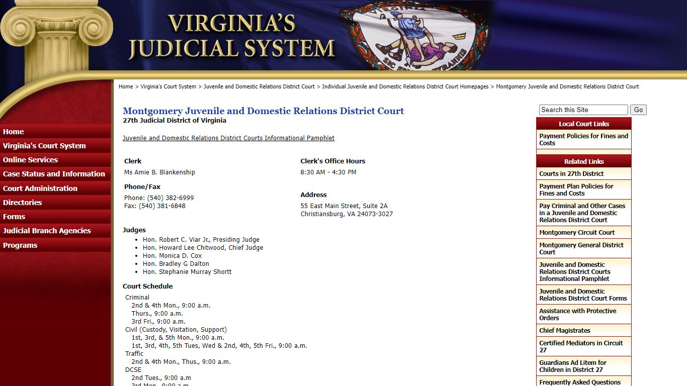 Montgomery Juvenile and Domestic Relations District Court